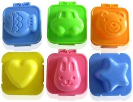 Cute 6Pcs Boiled Egg Sushi Rice Mold Bento Maker Sandwich Cutter Decorating