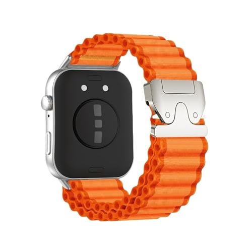 [PLYYQZM] �i�C�����X�g���b�v,�ɍ��� Hua wei Watch Fit 5 Pro Fit5 Fit4Pro Fit4 Fit3 �����R�l�N�^���X�g�o���h�����u���X���b�g�ɓK�p(Orange-silver,For Fit 5 Pro)