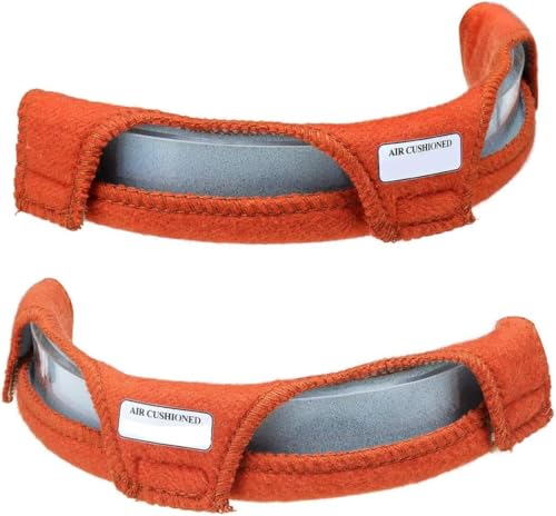 KCHEX 2Pcs Hard Hat Helmet FR Sweatsopad Air Cushioned 20-3200V Sweatband - Sweatband - Sweat Bands Washable (Orange)