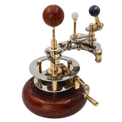 Cosmos Museum Solar System Model | Educational & Decorative Astronomy Orrery | Premium Brass Mechanical Planetarium (8' Earth & Moon)