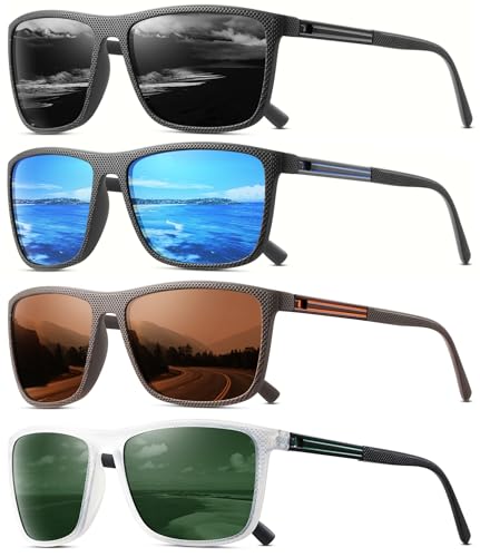 Polarized Sunglasses for Men Classic Lightweight Driving Fishing Golf Sun Glasses UV Protection Goggles