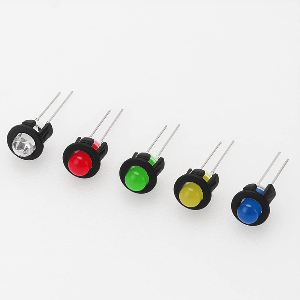 5mm LED Holder 150-Pack 5mm Plastic LED Diode Holders – Black, For ...