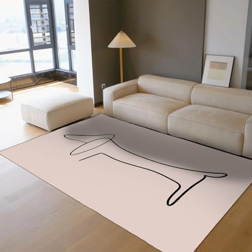 Tapis de sol line art pour chambre de bébé et espace de jeu minimaliste