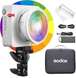 Godox ML100R Luce Video LED RGB ca.110W, Riflettore ML-L15 incluso, 12900Lux @1m 5600K, 1800K-10000K, CRI/TLCI 95, 14 Effetti FX, Godox Mount, Controllo App per Video Fotografia Streaming