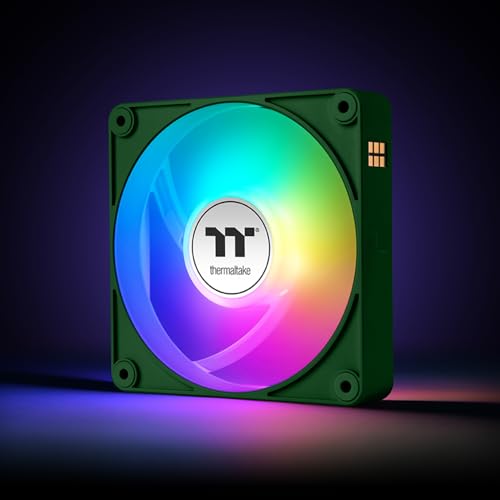 Image of Thermaltake CT140 EX ARGB Sync PC Cooling Fan 3 Pack, PWM 500~1800 RPM, 5V Motherboard Sync, 16.8 Million Colors 9 LEDs, MagForce 2.0 Connectors, Hydraulic Bearing, Racing Green, CL-F222-PL14RG-A
