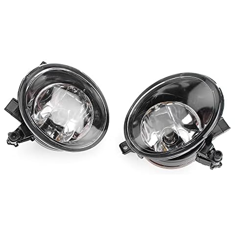 1 PCS Car Front Bumper Fog Lamp, Riloer Fog Light Fit for V-W G-olf M-K6 plus C-abriolet J-etta M-K6 E-os 1F C-addy 2K T-ouran T-iguan B-eetle R-line, 5K0941699 5K0941700 5KD941699 5KD941700 Cover