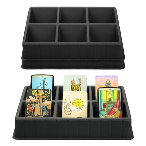 Beeveer Black Card Sorting Tray - 6 Slot Sports, Game,