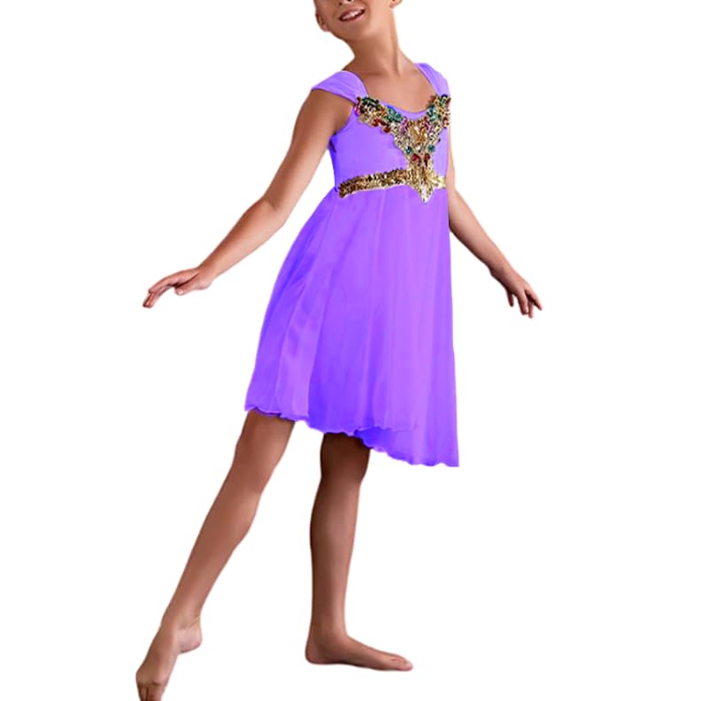 Robe de danse lyrique tutu sauge idéale pour gala et concours de ballet