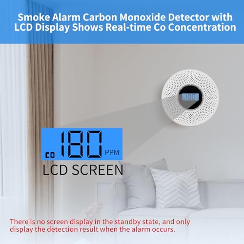 Coreel Smoke Detector Carbon Monoxide Detector Combo With Digital Display And Sound Light Alarm thumb #1