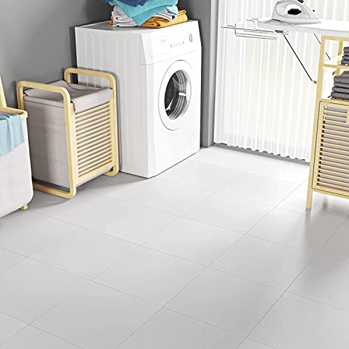Funstick Peel And Stick Floor Tile Waterproof 12X12 In White Vinyl Flooring Peel And Stick Flooring For Bathroom Stick On Floor Tiles Removable Sticky Tiles For Kitchen Bedroom Laminate Flooring 5 Pcs #TOP6