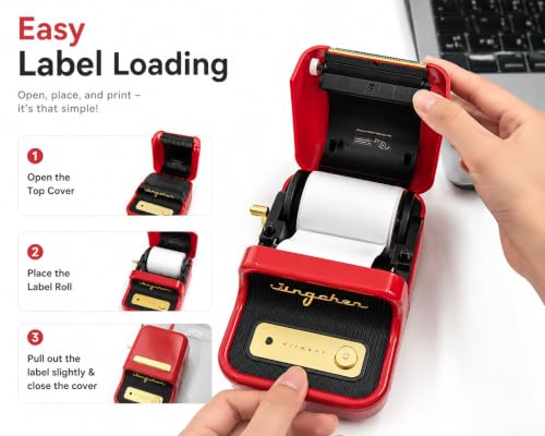 Image of B21 Wireless Thermal Label Printer, 2 Inch Bluetooth Portable Label Maker with App Control, Inkless Sticker Printer for Barcode, QR Code, Shipping, Price, Address & Organization Labels