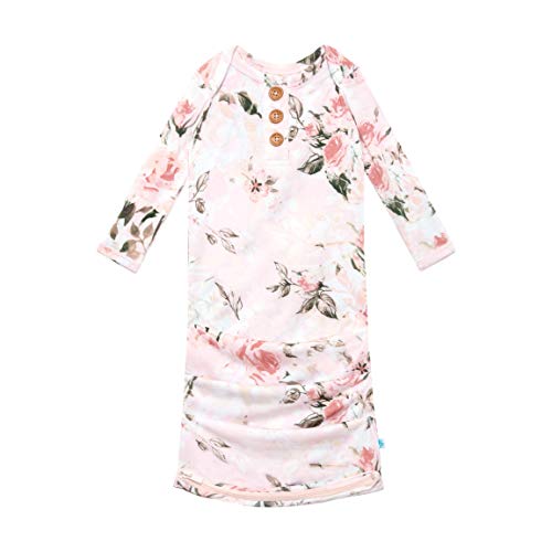 Image of Posh Peanut Infant Gown - Unisex Soft Baby Clothes - Viscose from Bamboo Infant Layette Swaddle Wear (Zippered Gown)