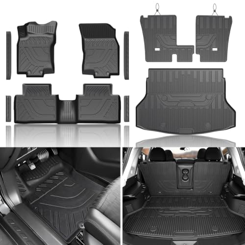 Image of Floor Mats for Nissan Rogue 2014-2020, with Cargo Mat