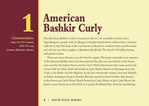 Know Your Horses (Old Pond Books) 44 Breeds from Andalusian to Welsh, with Essential Facts on History, Origin, Physical Characteristics, Natural Habitats, and More, plus Full-Page Photos of Each Breed - Image 4