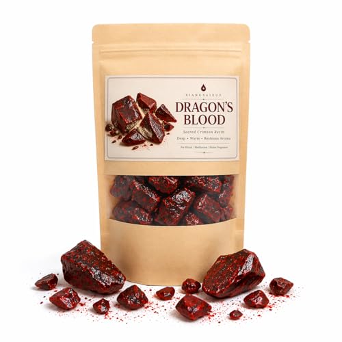 XIANGSAIXUE Dragons Blood Resin Premium Natural Resin Incense for Meditation Aromatherapy Spiritual Rituals & Home Fragrance Rich Crimson Resin (30g / 120g) (Dragons Blood 30g)