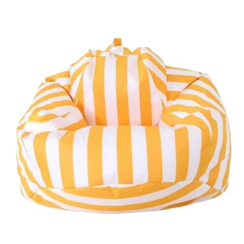 DSFIHJO Funda Puff Funda de puf for Exterior sin Relleno Interior para la Sala de Estar(Yellow,D100cm-cover-adults)