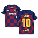 Worn during 2019-20 season 2019-2020 Barcelona Home Nike Football Soccer T-Shirt Trikot (Kids) (Lionel Messi 10)