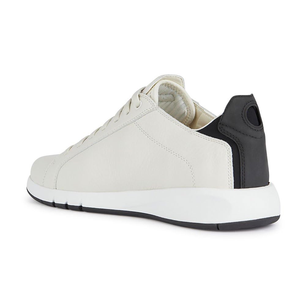 Geox Męskie buty sportowe U AERANTIS A, białe/czarne, 44 EU, biały/czarny, 44 EU