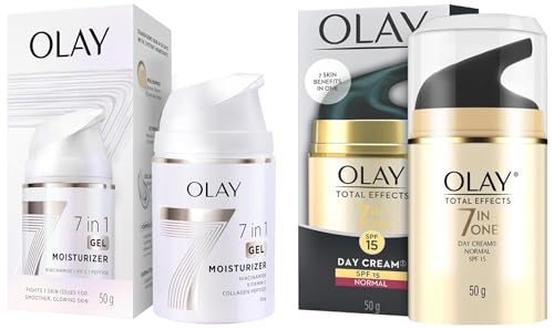 Image of Olay Total Effects Day Cream, 50g + Olay 7in1 Ultra-light Gel Moisturizer, 50g