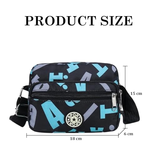 Image of MOMISY Women Mobile Messenger cellphone Bag Ladies Nylon Shoulder Cross Body Long Strap for College, Outing, Travelling, Work
