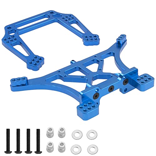 ShareGoo Metal Front & Rear Shock Tower Mounts Upgrade Part of 3638 3639 Compatible with Traxxas Slash 2WD Rustler VXL Bandit,Ford F-150 Raptor 1/10 RC Car (Blue)