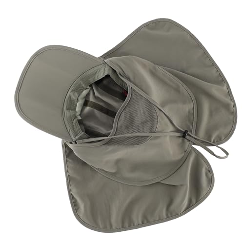 Image of Connectyle Men's Foldable Baseball Sun Cap with Removable Face Mask Neck Flap Cover UPF 50+ Sun Protection Fishing Hiking Hat