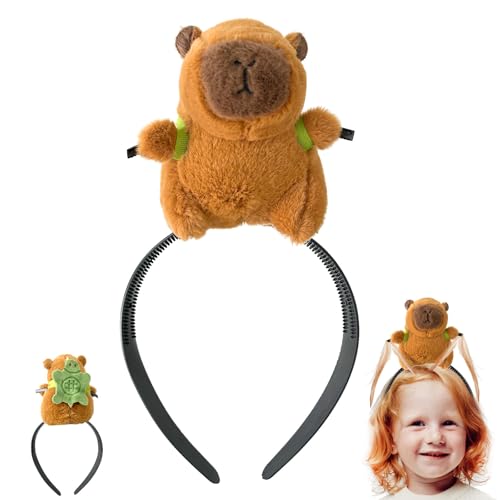 Faixa de cabeça Spa para mulheres, 1 peça Capybara Headband para meninas, faixa de cabelo engraçada, Capybara Hair Hoop para mulher menina, aplicável ao Halloween de carnaval acessórios