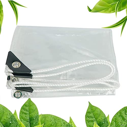 Lona de PVC transparente resistente impermeable con ojales para exterior 2