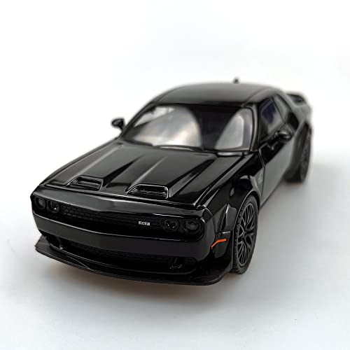 1:32 Diecast Model Cars Alloy Toy Car For Doodge Challenger Alloy Toy Vehicle, Pull Back Alloy Car With Lights And Music,Mini Vehicles Toys For Adult Children Gift (Black) #TOP23
