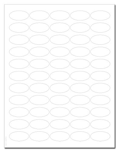 Waterproof Clear Gloss 1.5 X 0.75 Inch Oval Labels For Laser Printers With Downloadable Template And Printing Instructions, 5 Sheets, 275 Labels (Cl15) #TOP5