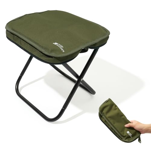 MOBI GARDEN 折りたたみ椅子 アウトドアチェア キャンプ コンパクト 超軽量 アルミ合金 持ち運び便利 収納袋一体型 携帯チェア 椅子 ハイキング 釣り 登山 旅行 公園 （グリーン）