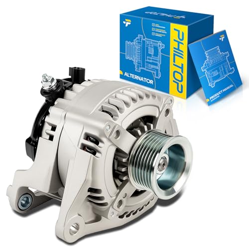 Image of PHILTOP Alternator Compatible with Chrysler Aspen 2007-2008 5.7L, Dodge Durango 2007-2008 5.7L, Ram 1500 2007-2008 5.7L, Ram 2500 3500 2007-2008 5.7L Replace 11298N 12V 160Amp CW S7 7-Groove Pulley | Ram 1500 2007-2008 5.7L, Ram 2500 3500 2007-2008 5.7L Replace 11298N 12V 160Amp CW S7 7-Groove Pulley