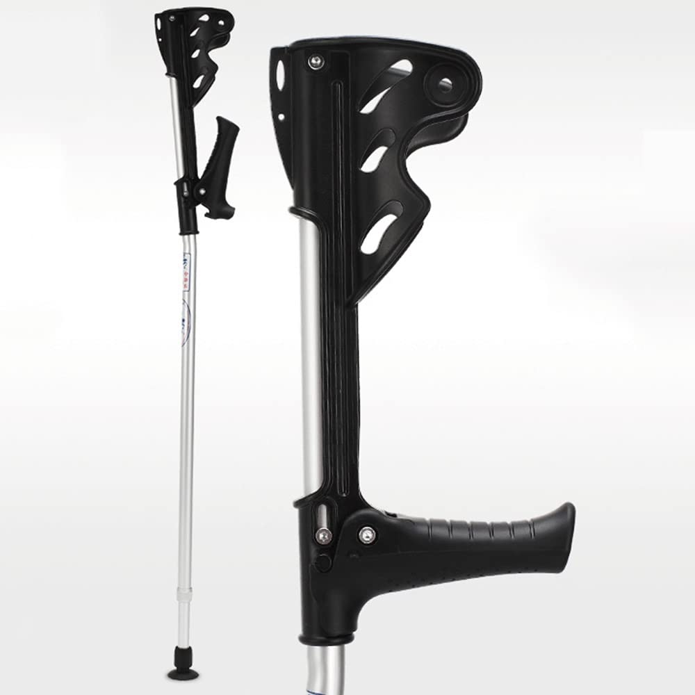 ZJIEX Stampelle Ortopediche Regolabili per Adulto, Leggere Bastone da Passeggio, Stampelle Mediche in Alluminio A Passeggiata (Size : 1)