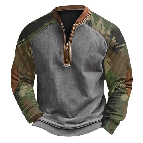 Yellow Sweater Men Camo Sweatshirt Men Crewneck Camouflage Sweatshirt Light