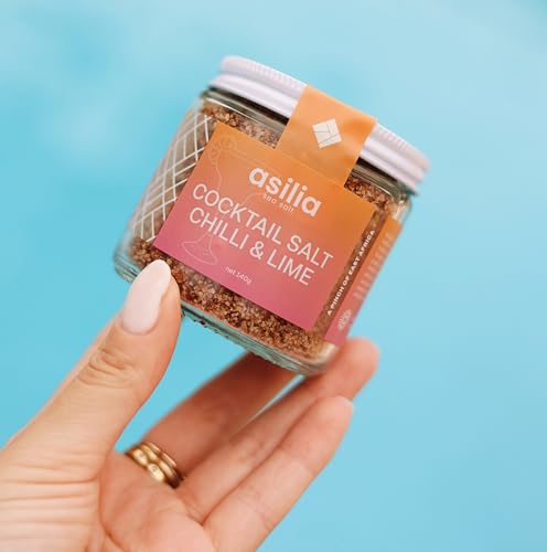 Asilia Salt | Cocktail Salt | Chilli & Lime Infusion | Perfect edition to Margaritas and Palomas | 140g