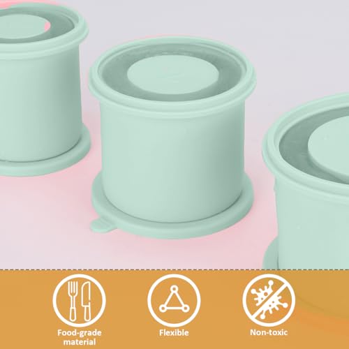 3 piezas molde de hielo silicona cilindro con tapa miniatura 5