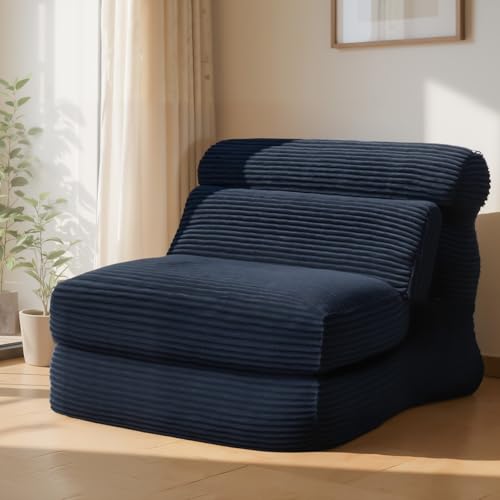 Sweetcrispy Folding Sofa Bed, Convertible Comfy Sleeper Chair with Back