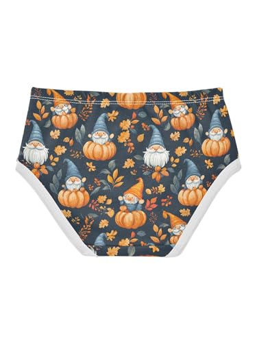 ZZKKO Gnomes and Pumpkins Girls Underwear Toddler Panties for Girls Comfort Brief Size 2T2