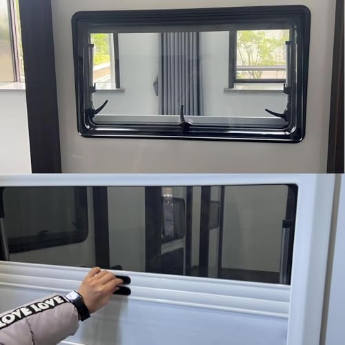 Camper Van Window with Integrated Blackout Blind & Fly Screen, 1200x500mm - Ideal for RVs, Caravans & Trailers, Perfect for Camping & Outdoor Adventures