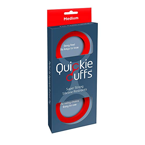 Image of CC Games Quickie Cuffs Flexible Strong Silicone Cuffs- Medium Red