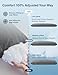 ZonLi Long Body Pillow for Adults, Firm Body Pillow with Adjustable Shredded Memory Foam, Soft Support for Side Sleepers, Pregnant Women, Washable Quilted, 20 x 54 Inch, Grey