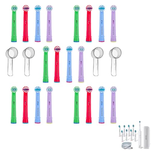 Bunny Lamb Kids Replacement Brush Heads Compatible with Oral-B - Count of 20