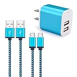 Charging Block, Hootek 2.1A Dual Port Phone Charger Box USB Wall Charger Cube Brick Plug with 2-Pack 6ft Micro USB Cable Android Charger Cord for Samsung Galaxy S6/S7 Edge J3 J7, LG Stylo 3 Plus, HTC