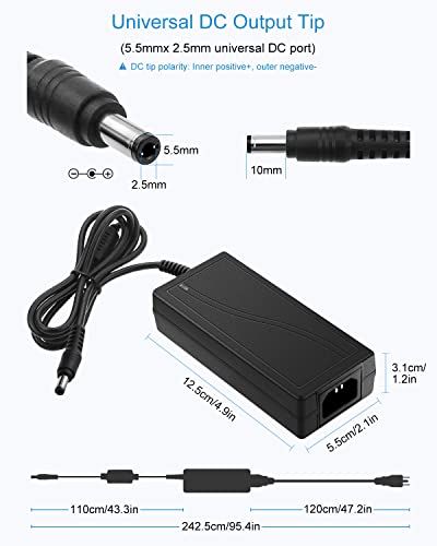 Image of ALITOVE 5V 5A AC to DC Power Supply Adapter Converter 5.5x2.5mm Plug AC 100V~240V Input for WS2812B WS2811 SK6812 LED Pixel Strip Light CCTV Camera Security System