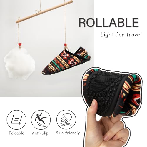 Image of ATHMILE House Slippers for Women Men Indoor Barefoot House Shoes Soft Socks | Furry Slip on Cozy Comfy Flexible Machine Washable Home Bedroom Travel Hospital Yoga Gifts for Mom Grandma