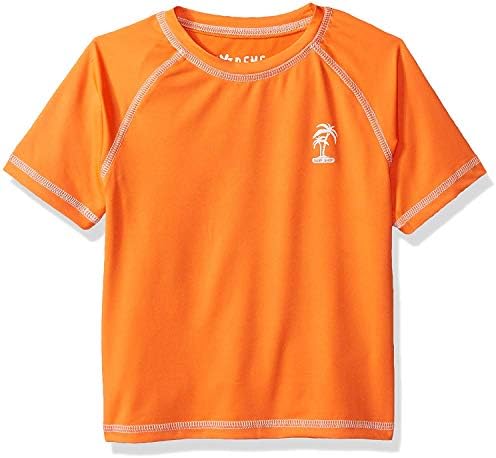 iXtreme Baby Boys' Rash Guard Shirt - UPF +50 Sun Protection Swim Shirt (Infant/Toddler), Size 24M, Orange