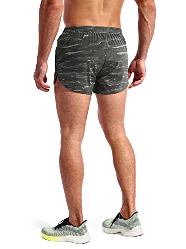 Pudolla Shorts de corrida masculino de 7,6 cm de secagem rápida para academia e exercícios esportivo