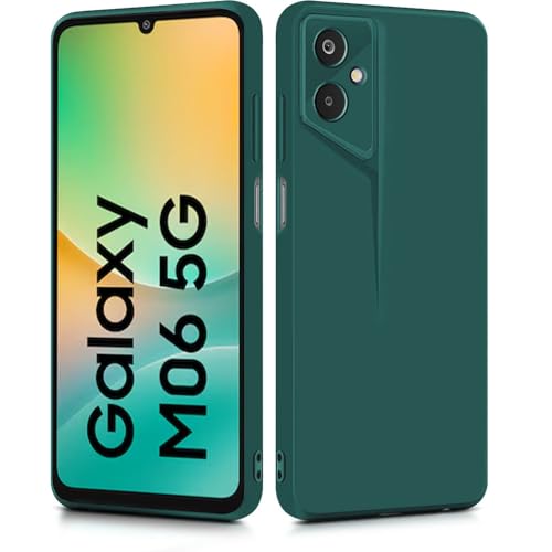 Image of WOW IMAGINE Slim Back Cover for Samsung Galaxy M06 5G | Galaxy F06 5G | Blade Series Ultra Thin Case with Lightweight Design | Camera Protection | Soft Matte Silicone Flexible Mobile Case - Green