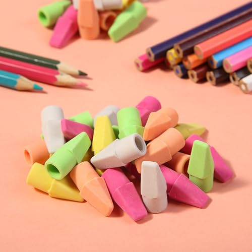 Image of Mr. Pen- Pencil Erasers Toppers, 120 Pack, Colorful, Latex Free, No Smudge | Mr Pen Erasers for Pencils
