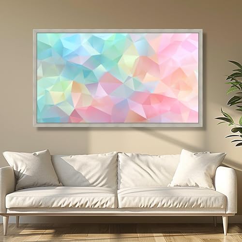 Tableau abstrait géométrique pastel XINBAO en toile 75x150cm - 2